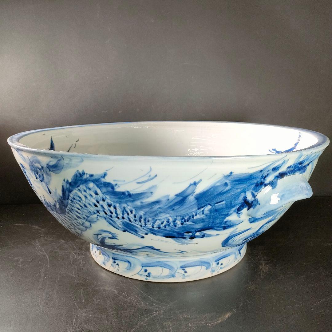 C30-1/在銘/龍鳳紋大皿/盛皿/額皿/飾皿/懐石料理/懐石道具