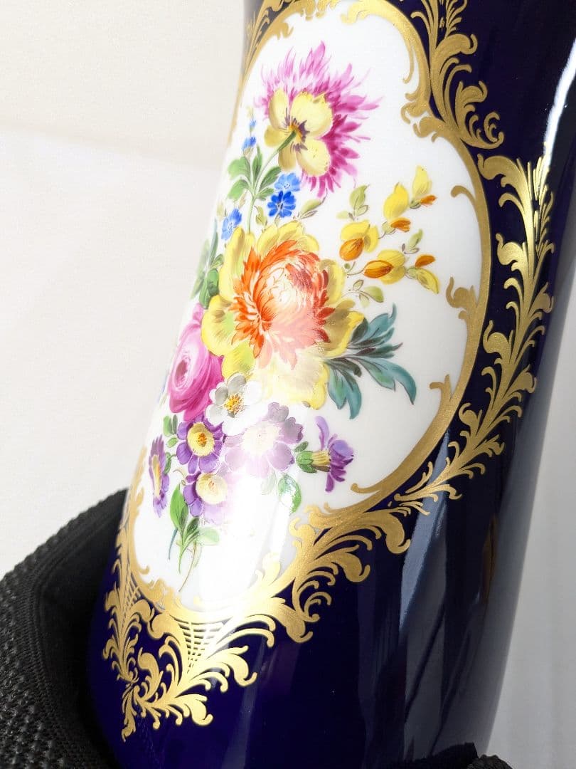 マイセン コバルト フラワーベース 花瓶