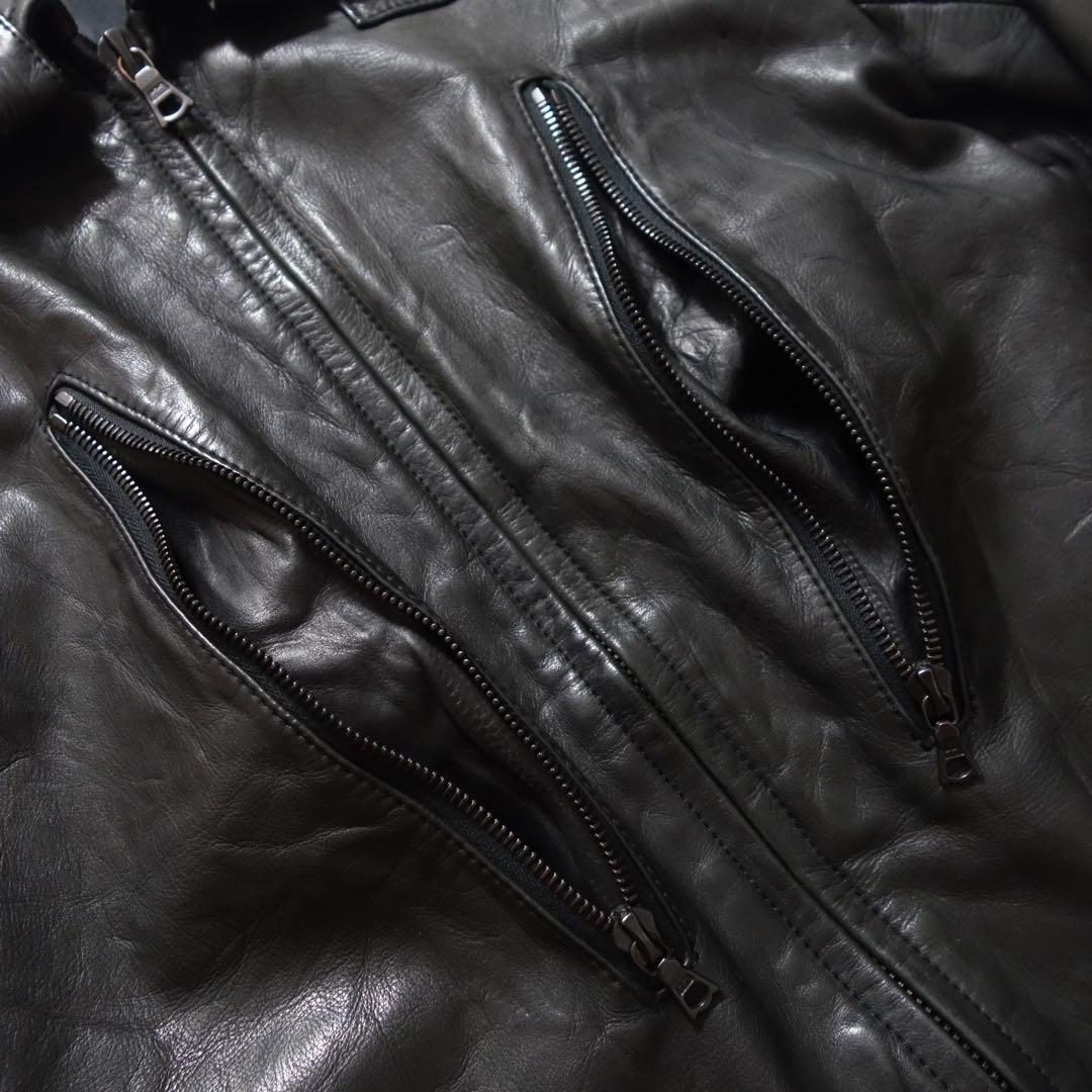 ジャケット・アウター attack the mind7 military leather jacket