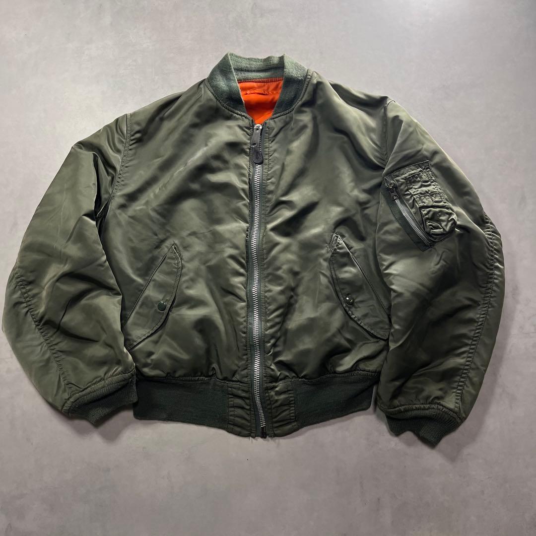 80s アルファインダストリーズ MA-1 usa 白タグ L 90s