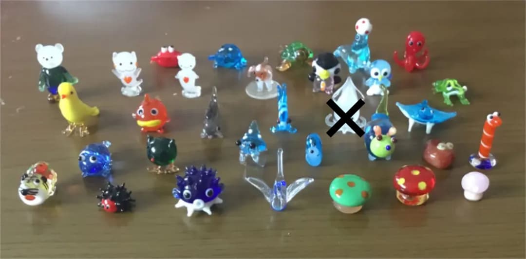 ガラス　ガラス細工　置物