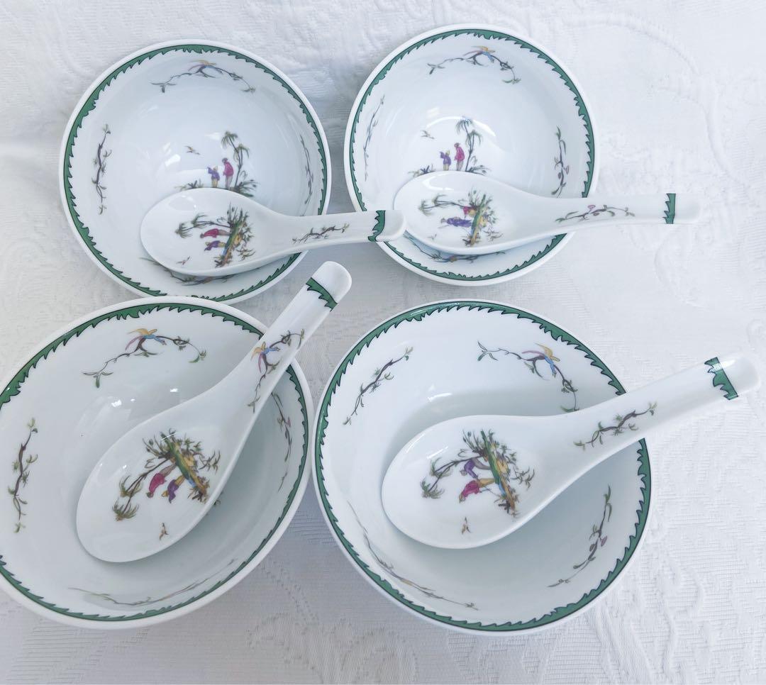 残1 レア　シキオン　レイノー　リモージュ　カップ＆レンゲ　4人用