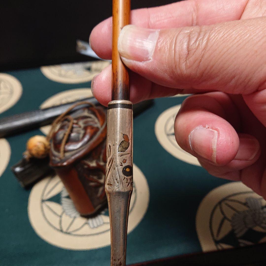 煙管ケース印あり、純銀製