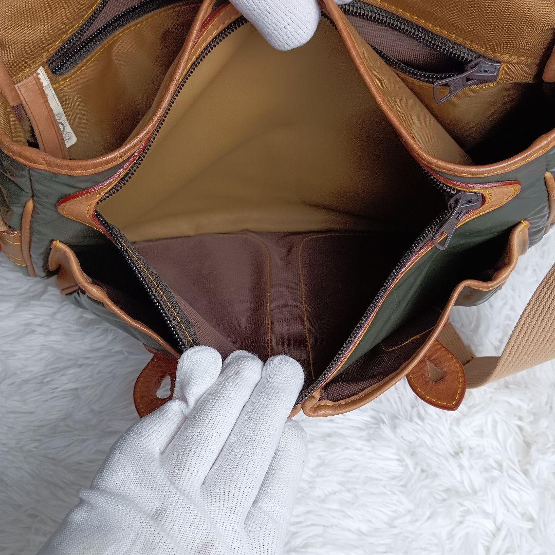 美品 HUNTING WORLD ショルダーバッグ バチュークロス バチューサー