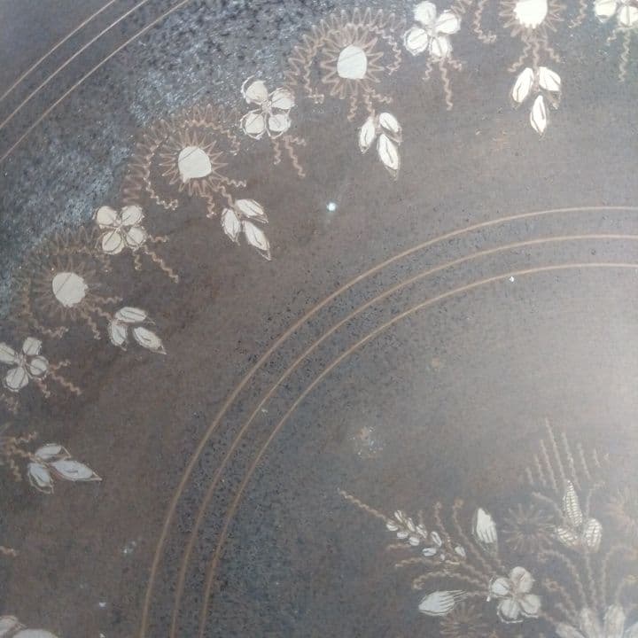 アンティークコンフォート⭐︎花模様の高脚 器⭐︎金属製⭐︎高さ約15㎝