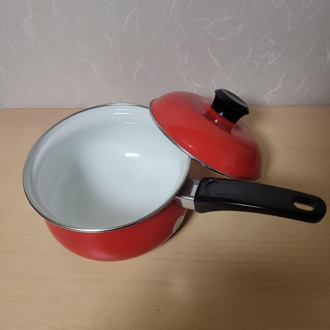 琺瑯3点セット コーヒーポット ミルクパン 蓋付き鍋 昭和レトロ ホーロー