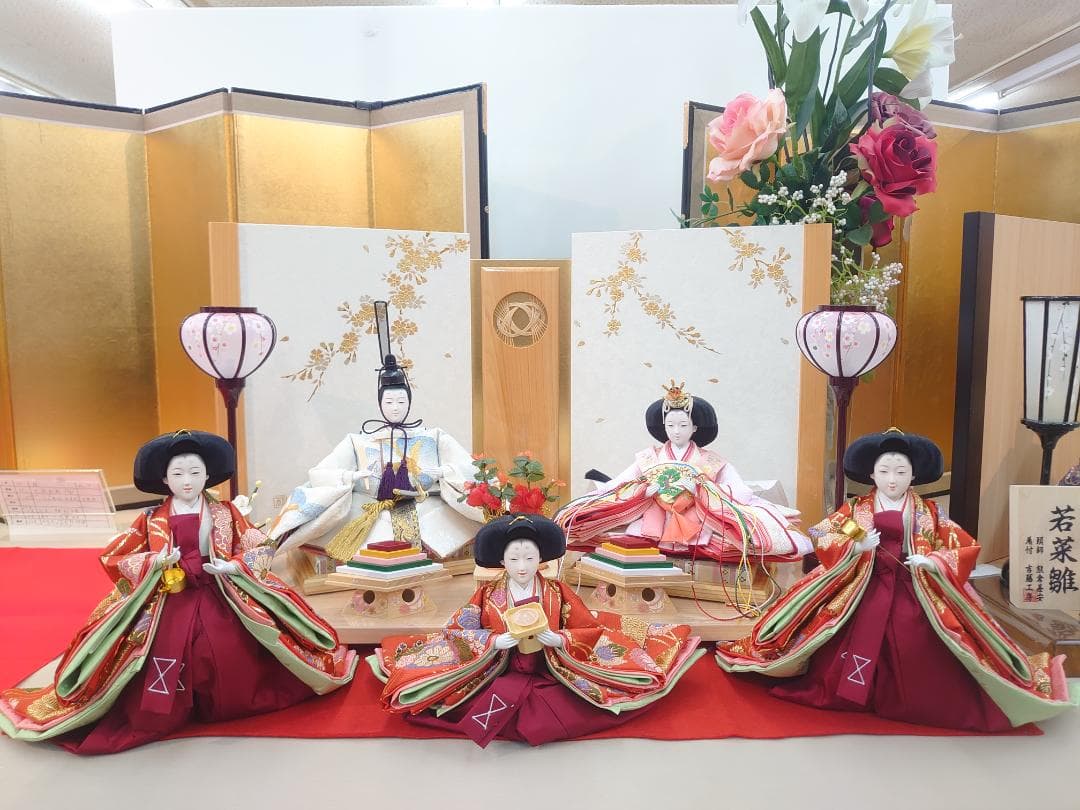 ●金襴衣装三人官女　●おひなさま　●お雛様