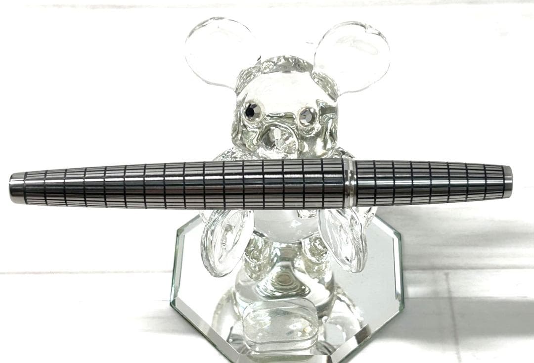 パイロット 万年筆 エリート シルバー格子 H675 18K F レア U128