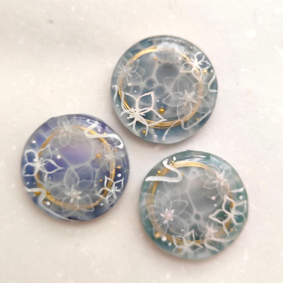 【857】ハンドメイド　レジン　ヘアゴム　ポニーフック