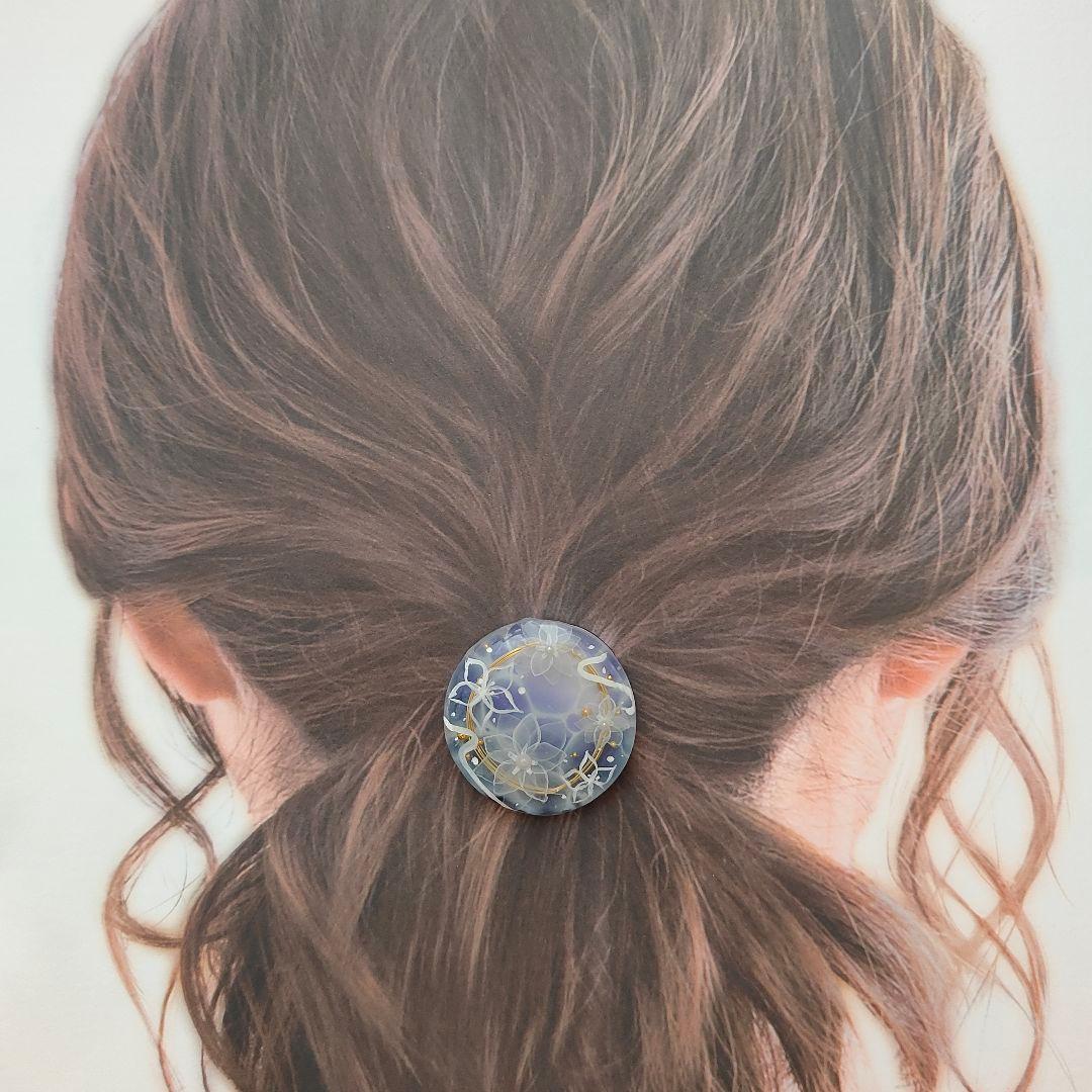 【857】ハンドメイド　レジン　ヘアゴム　ポニーフック