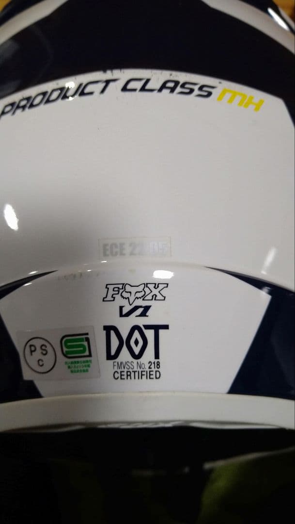 FOX V1 オフロードヘルメット SWANSゴーグルセット