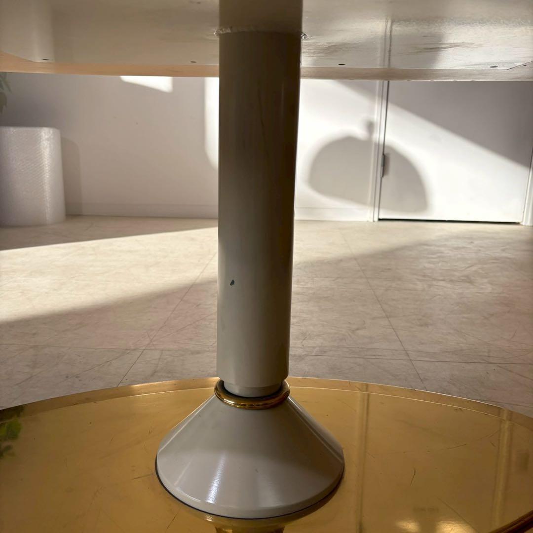 楕円テーブル　センターテーブル　リビングテーブル　ローテーブル　真鍮ベース