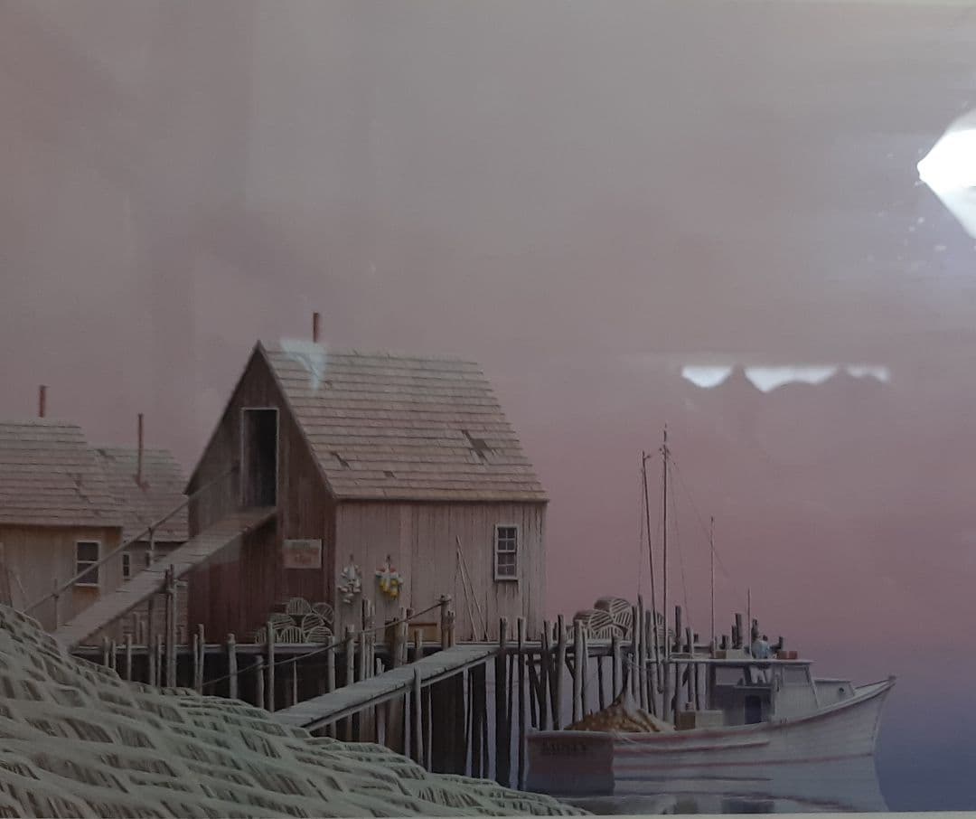 キース レイノルズ なんと美しい絵。 右上の 点と 丸は 蛍光灯が 写って いる