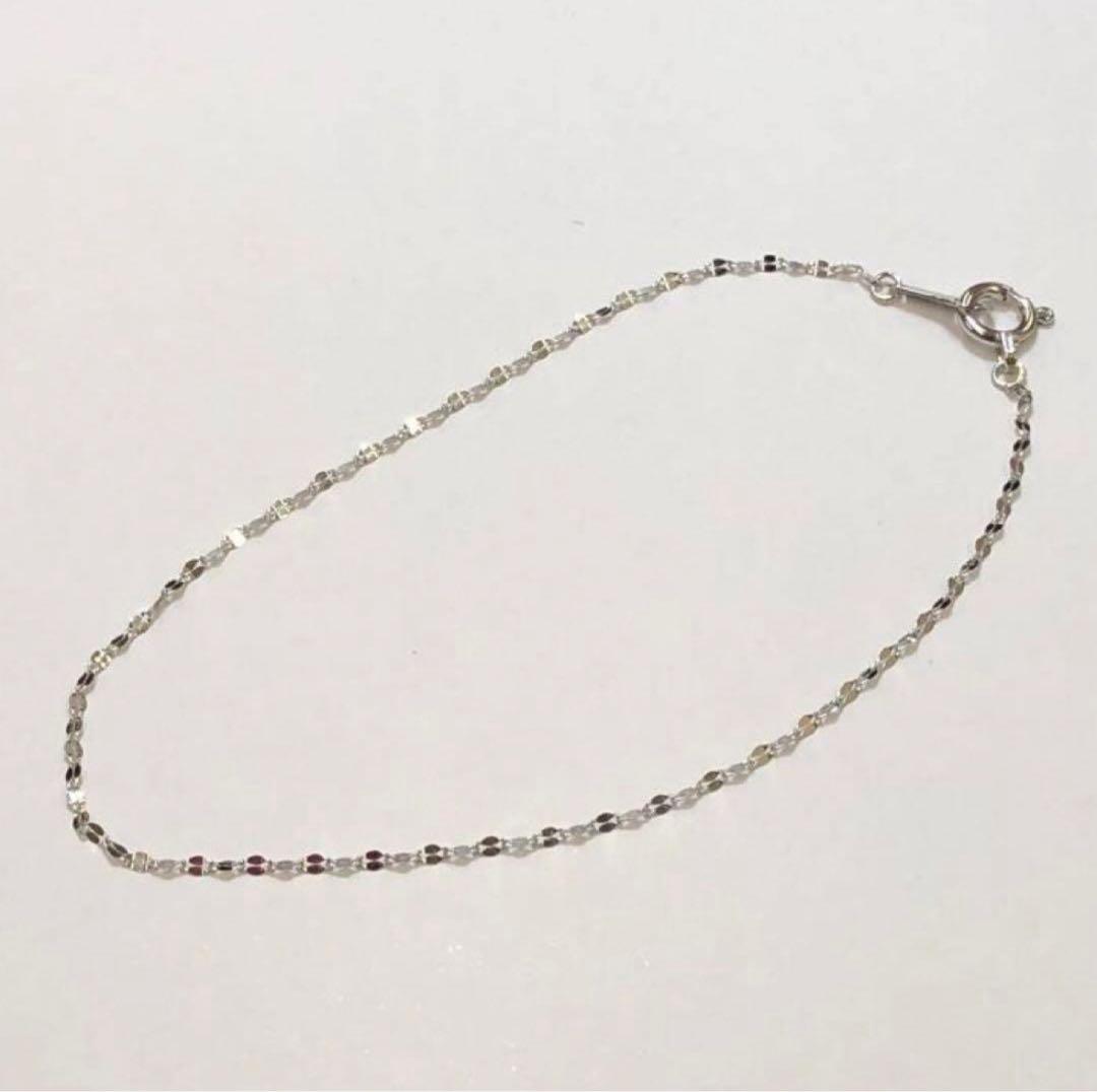 日曜日まで出品　pt850 ペタルチェーンブレスレット　17cm Mサイズ