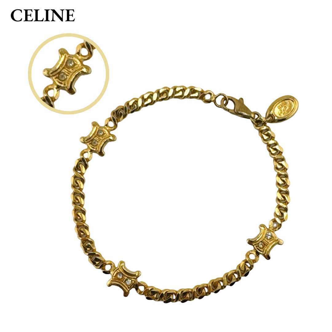 とも様セリーヌ ブラゾン ブレスレット ラインストーン トリンオフ マカダム