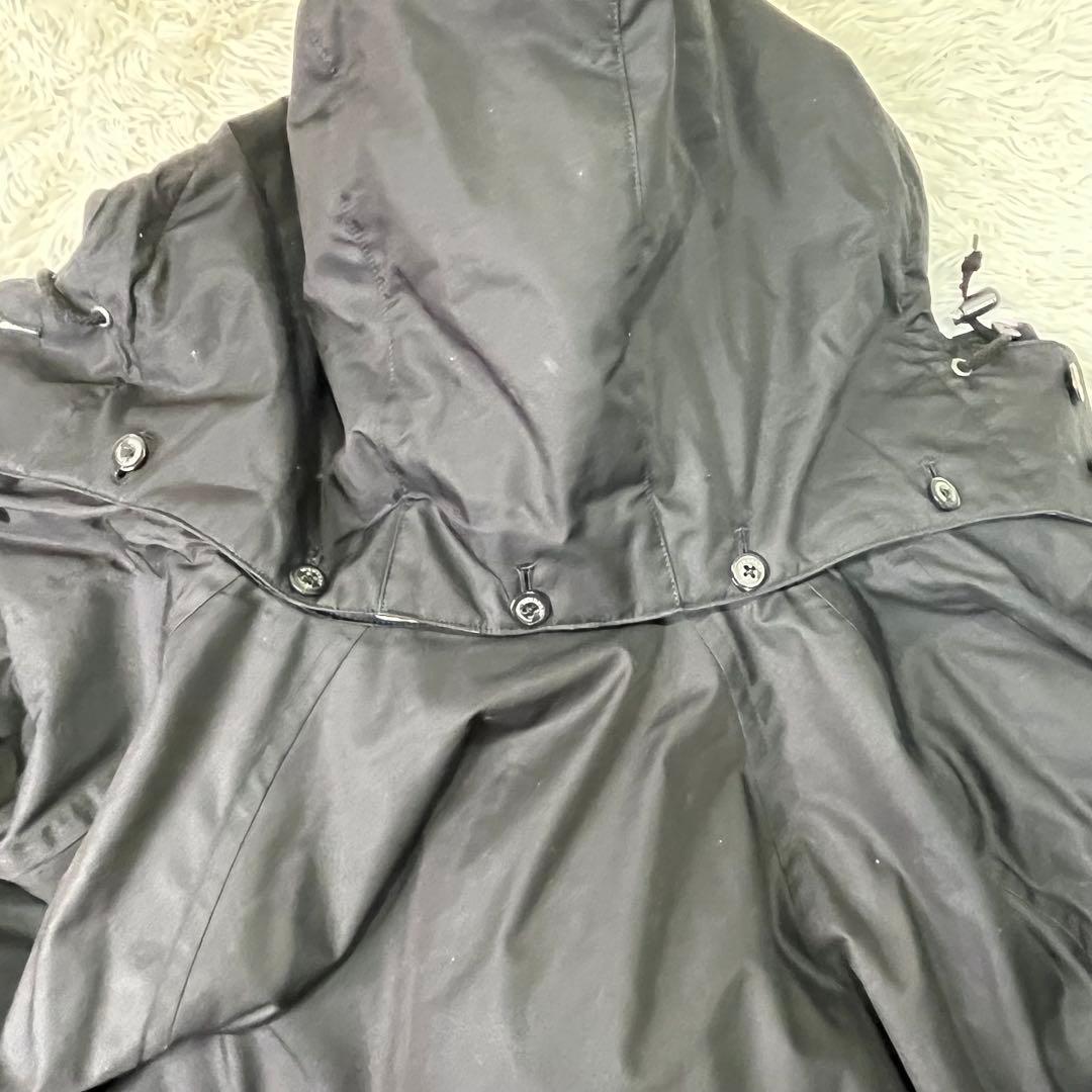 BURBERRY✨フード付きステンカラーコート ライナーダウン付　ブラック　L