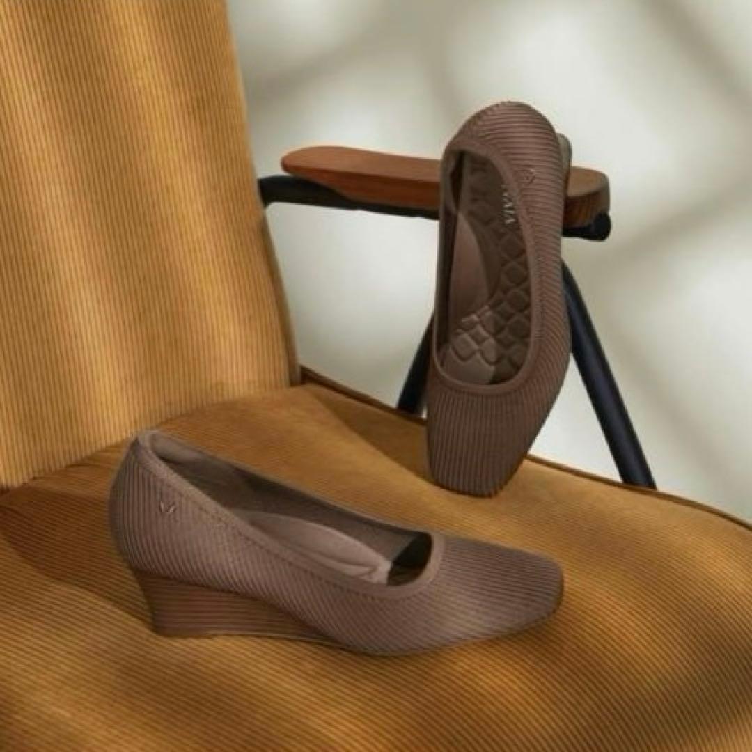 TM  VIVAIAT パンプス 新品 靴 ブラウン スクエアトゥ