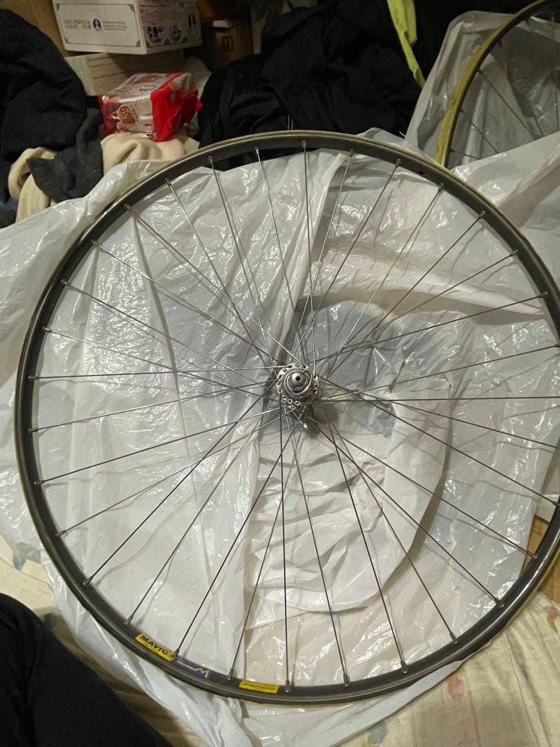 ビンテージMavic GP4M カンパニョーロCレコードハブ36H完組チューブラ