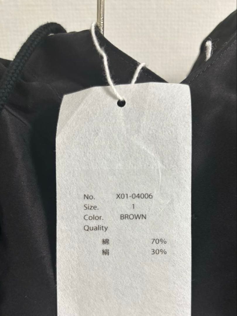 COMOLI コットンシルクフーデッドコート size1