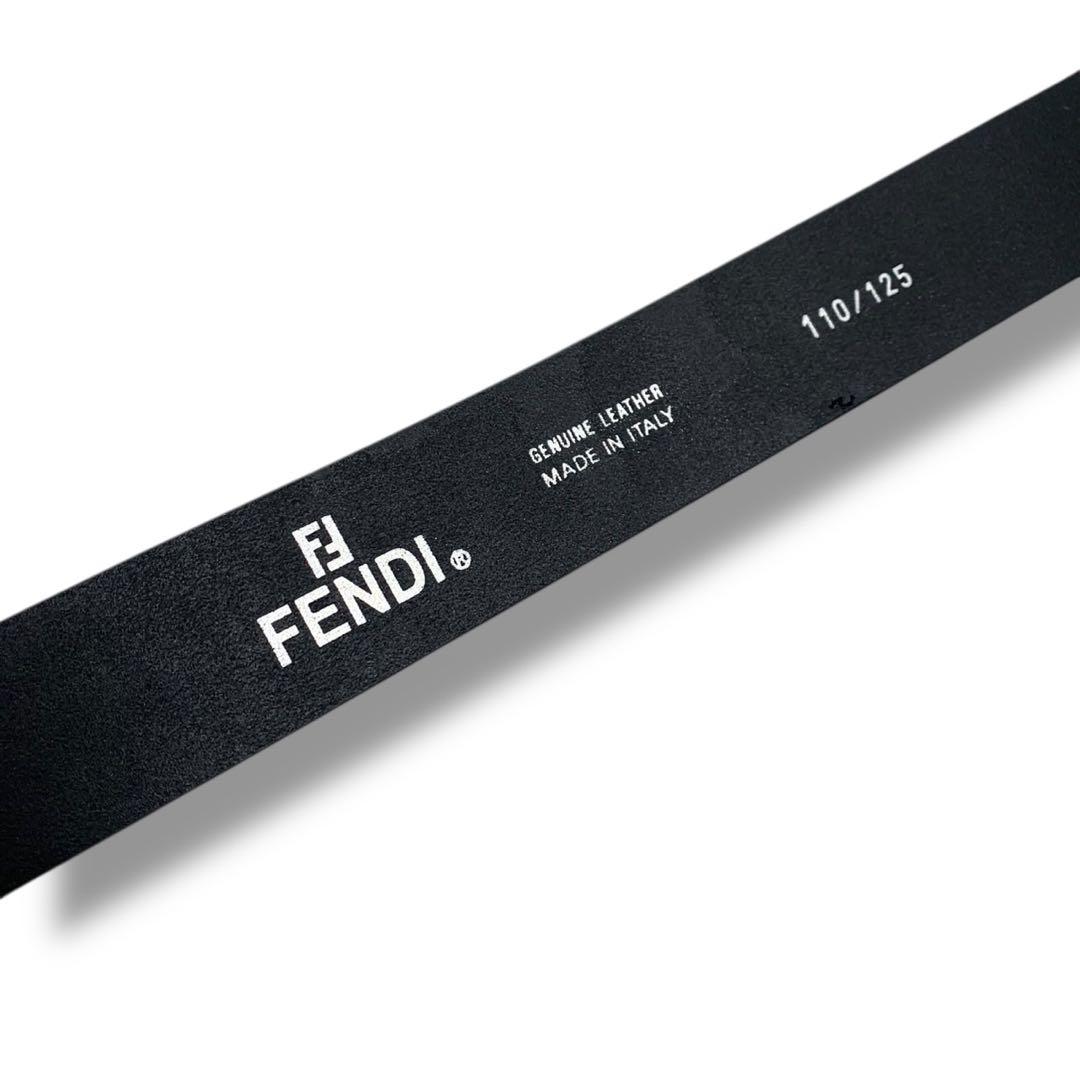 美品✨フェンディ ベルト FF バックル ロゴ金具 レザー ブラック 黒 箱付き