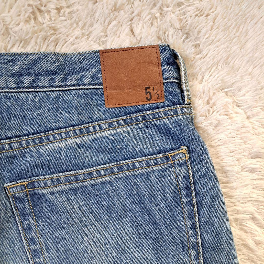 美品 スピックアンドスパン 5 1/2 カーブラインデニム ハイウエスト 29