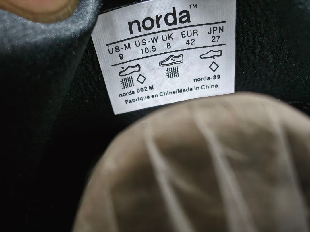 新品 Norda 002 stealth black 27cm