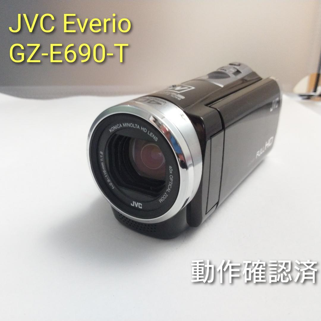 JVCケンウッド Everio ビデオカメラ GZ-E690-T 動作中古
