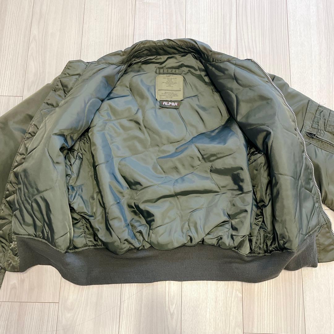 80s 米国製 アルファ CWU-45/P フライトジャケット 旧タグ 3本線