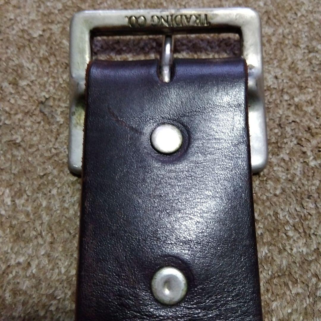 32inch HTC ターコイズ フラワー レザー スタッズベルト ブラウン