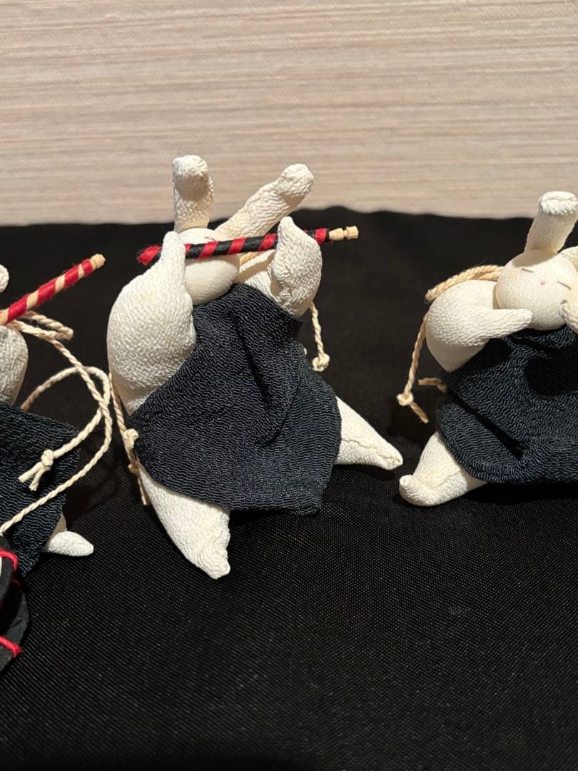 うさぎの雛人形　10体　ちりめん製　美品