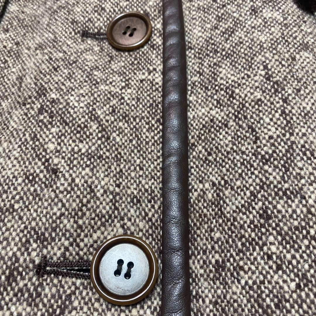 食米過子 ポールスミス　ツイード　ベルト　アンゴラ混　ブラウン　スリット