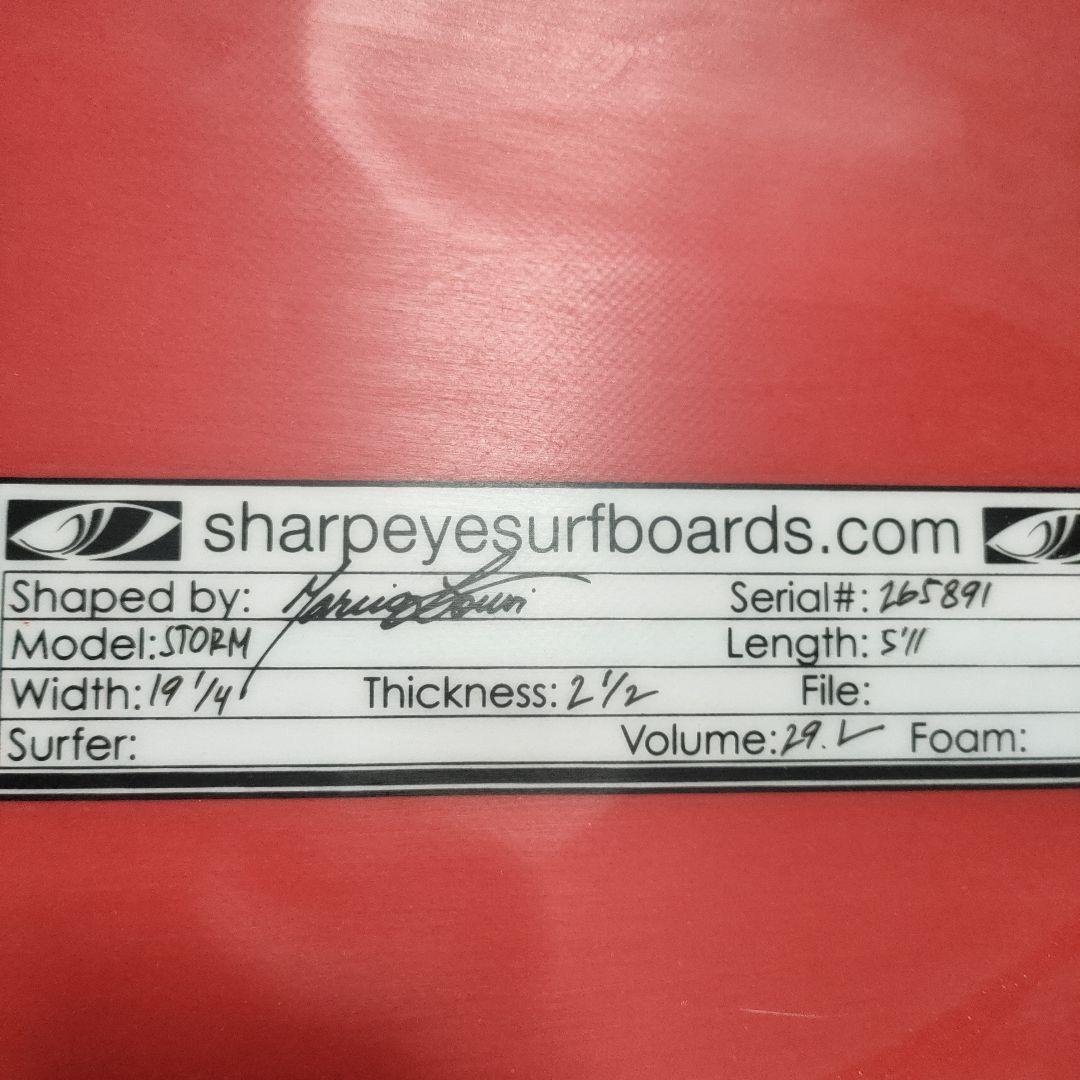 ストームズ 5'11\" 29L シャープアイ sharpeye storms
