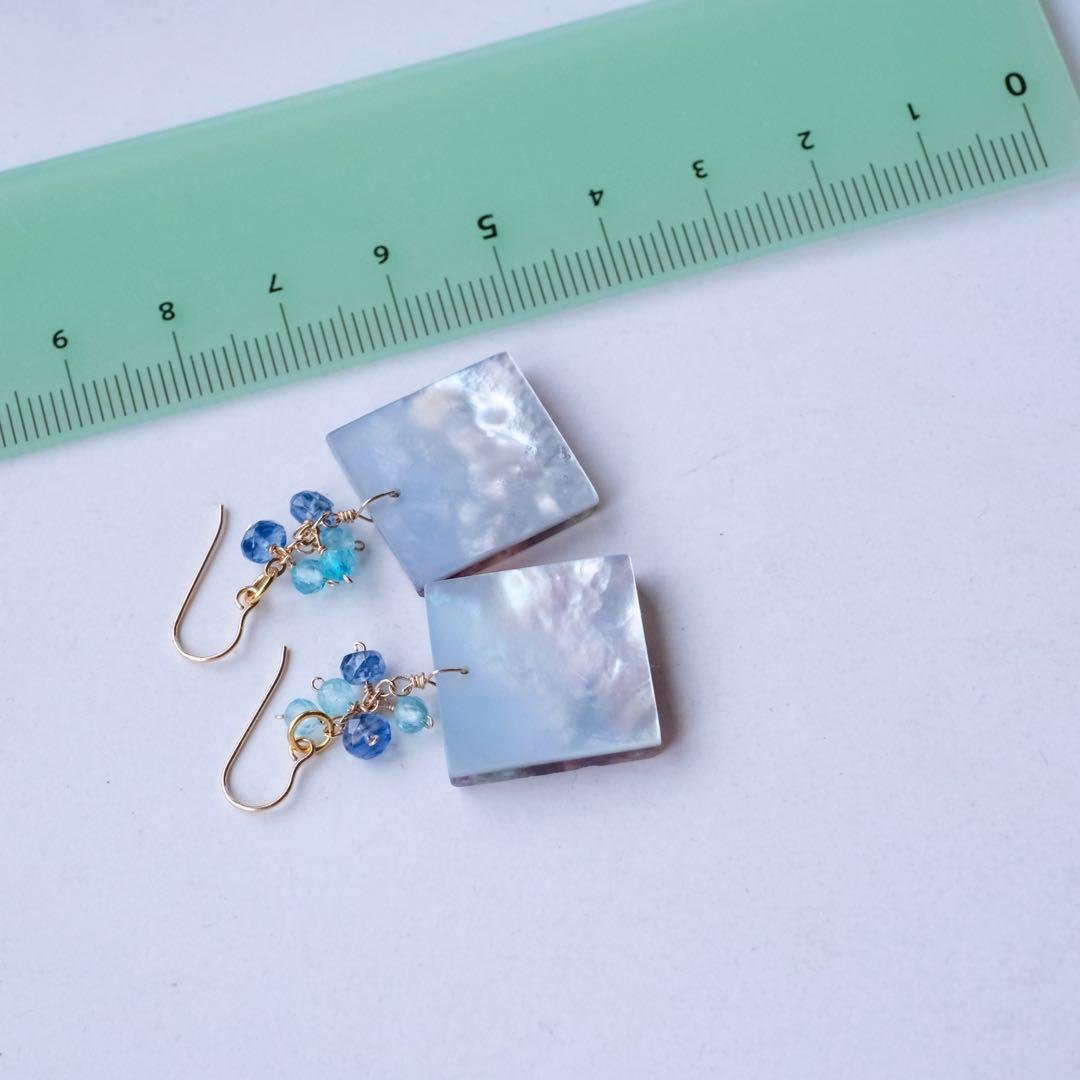 廃盤レア商品♦︎14kgfフローライトクリスマスキルトカービングピアス