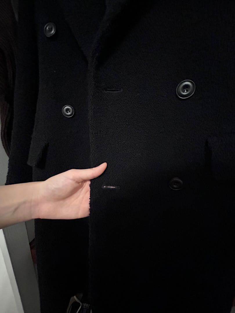 Acne Studios ブラック ダブルブレストコート　サイズ30