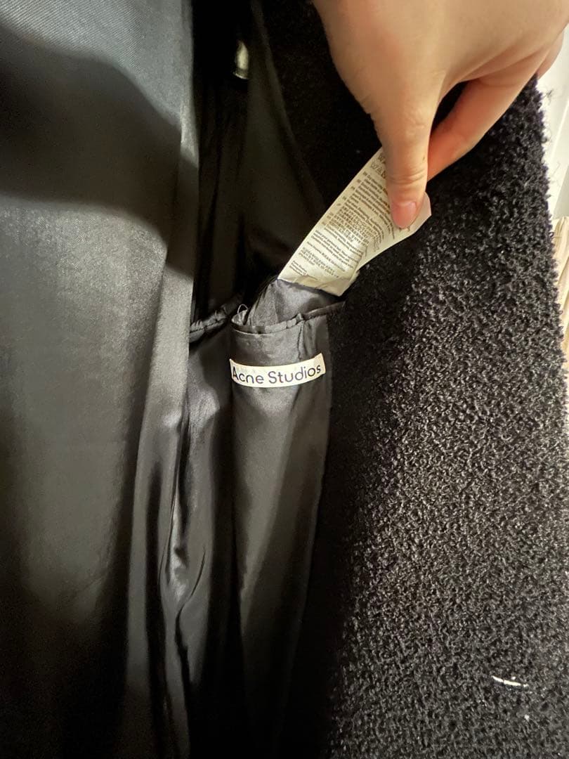 Acne Studios ブラック ダブルブレストコート　サイズ30