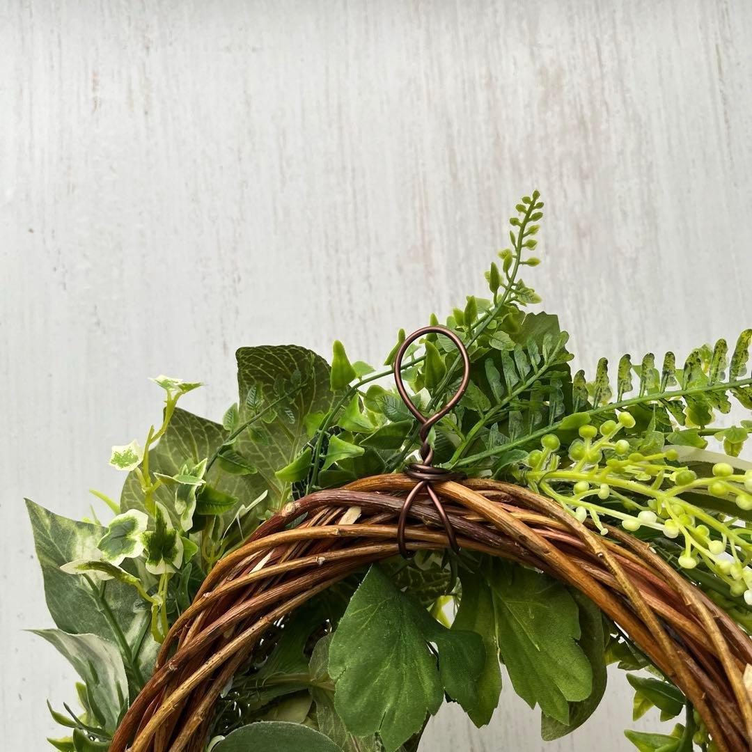 NO25_73森と小鳥のリース　アーティフィシャルフラワー　造花　玄関リース