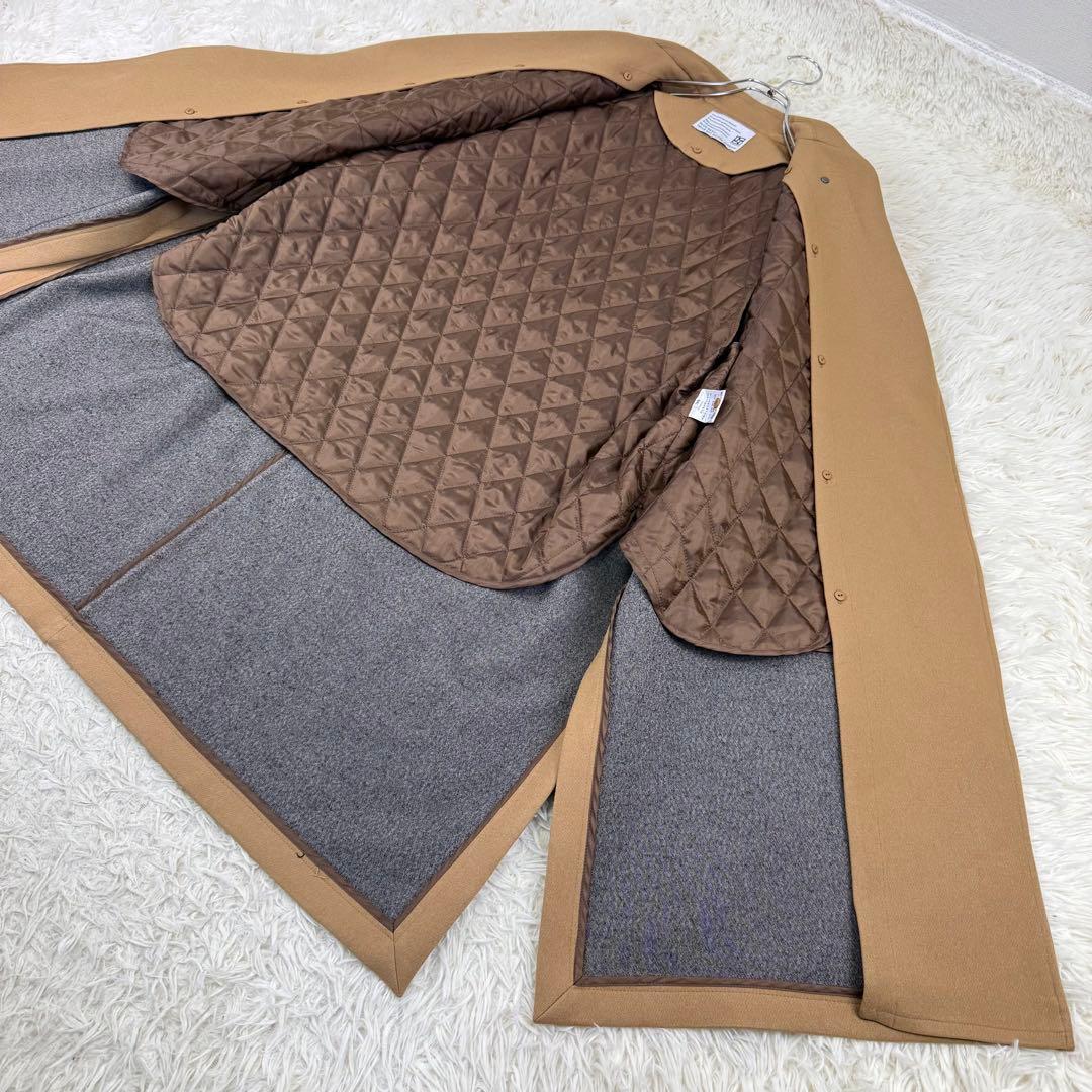 美品 PACCIONE ナノヒーティングトレンチ風コート ライナー付き キャメル