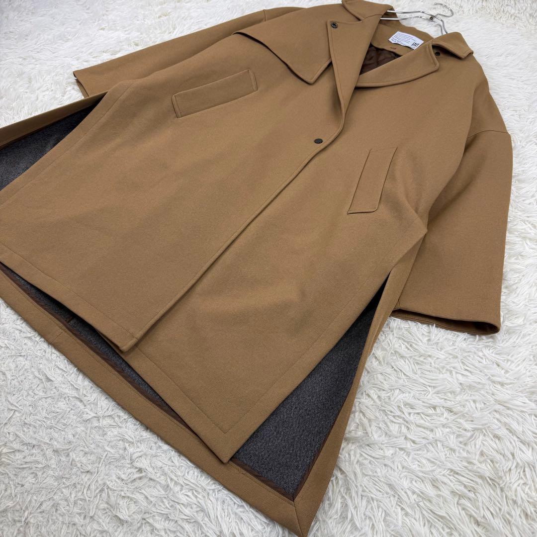 美品 PACCIONE ナノヒーティングトレンチ風コート ライナー付き キャメル
