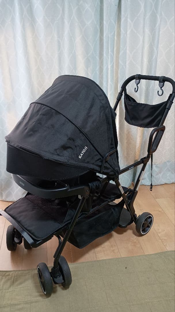 カトージ　2人でゴー 縦型 スリム 2人乗り ブラック