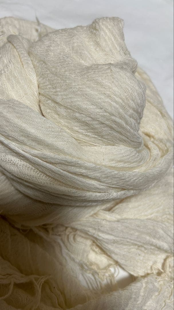 【美品】タマキニイメ　ルーツストール　　　　　BIG一重　　　　　　オフホワイト