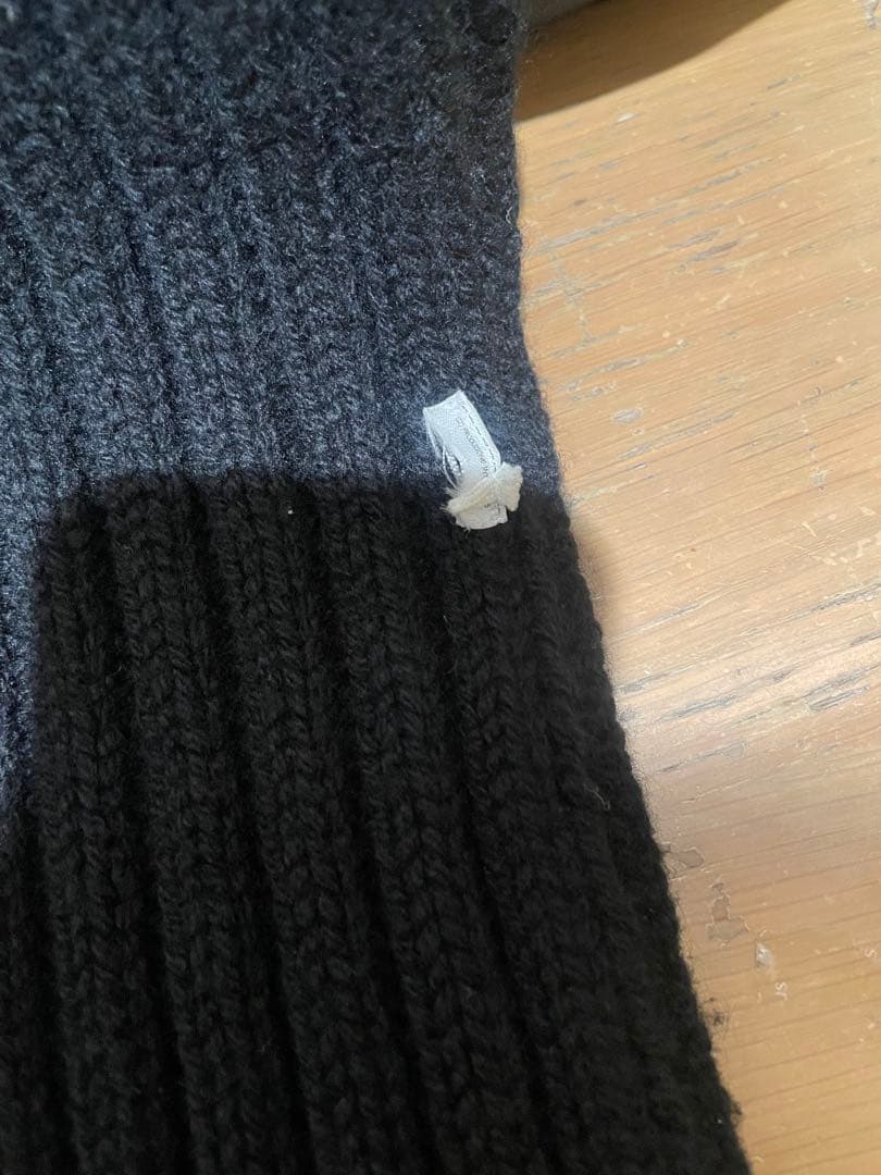 JIL SANDER ジルサンダー　ウール　マフラー　ブラック