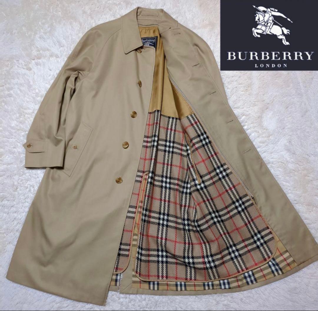 【現地買付け】BURBERRY ライナー付きステンカラーコート L ベージュ