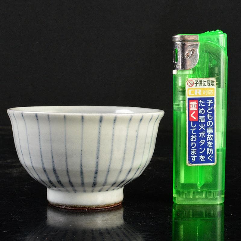 煎茶道具　加藤賢司 新晶窯　染付　呉須絵　煎茶碗　五客　共布共箱　M　R5964