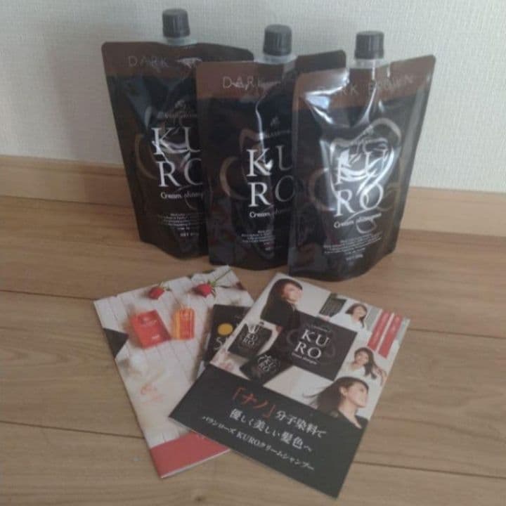 バランローズ KURO 白髪染めクリームシャンプー 3個セット