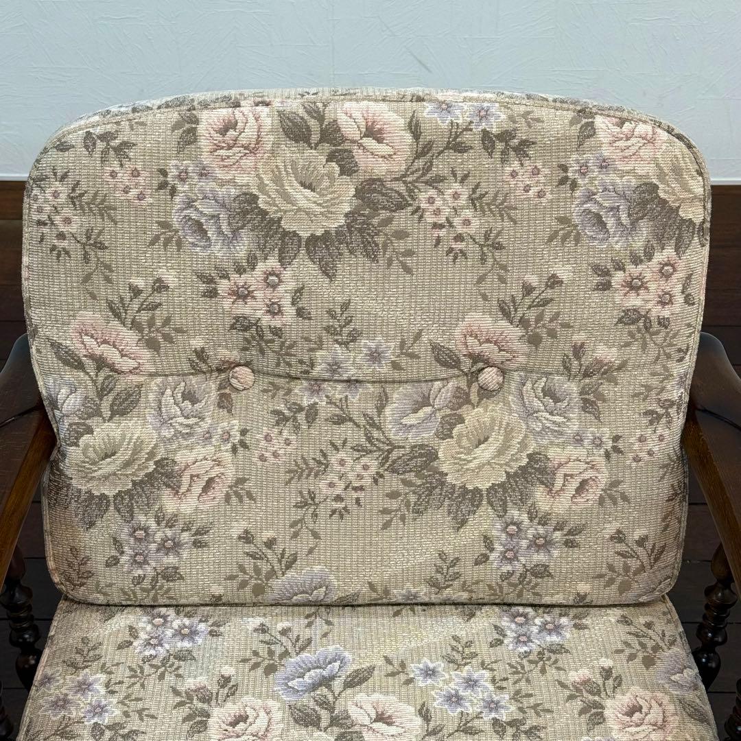 H112K39c カリモク karimoku コロニアル 1人掛けソファ