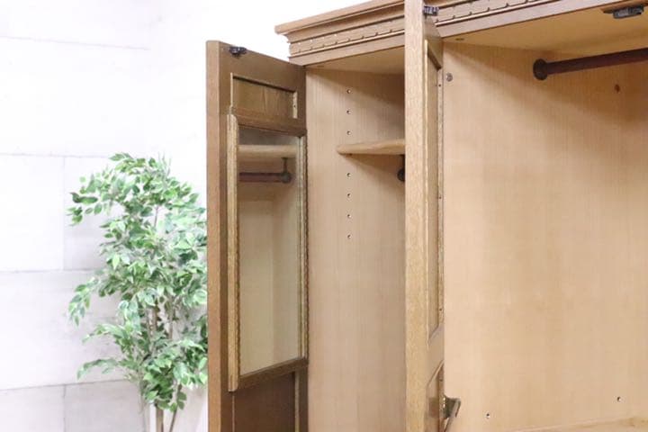 GMET17○ 永田良介商店 希少 最高級 ワードローブ 洋服箪笥 洋タンス 神