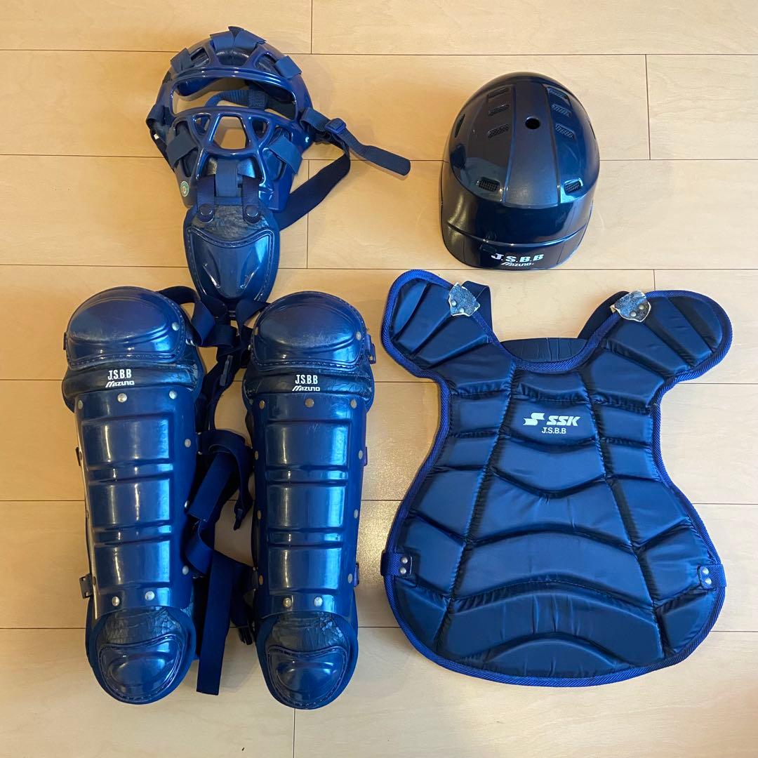 Mizuno キャッチャー防具セット JSBB ネイビー 軟式用