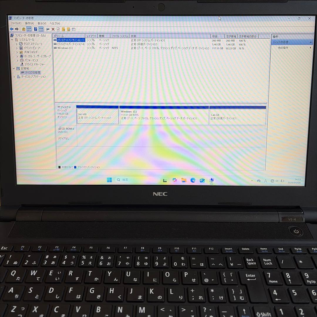 NEC VersaPro 15.6インチ ノートPC Windows11 pro