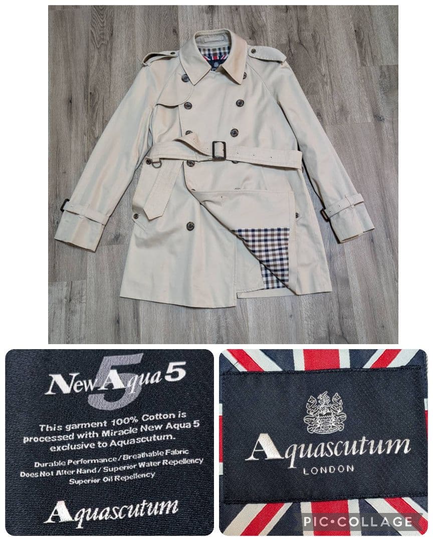 稀少【ブランド設立160周年記念】Aquascutum　ショートトレンチコート