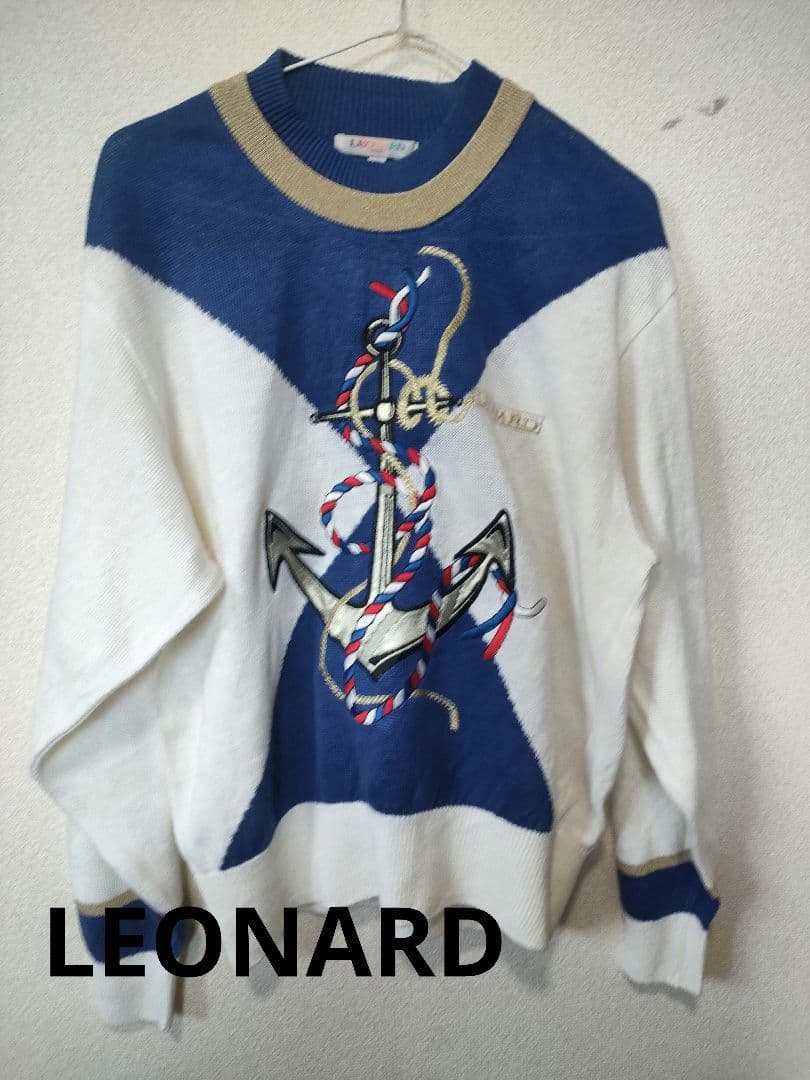 1 超美品　LEONARD　レオナール　ニット　セーター　麻100